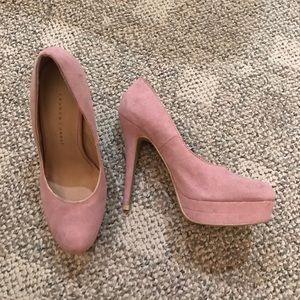 Blush Suede Lauren Conrad Heels